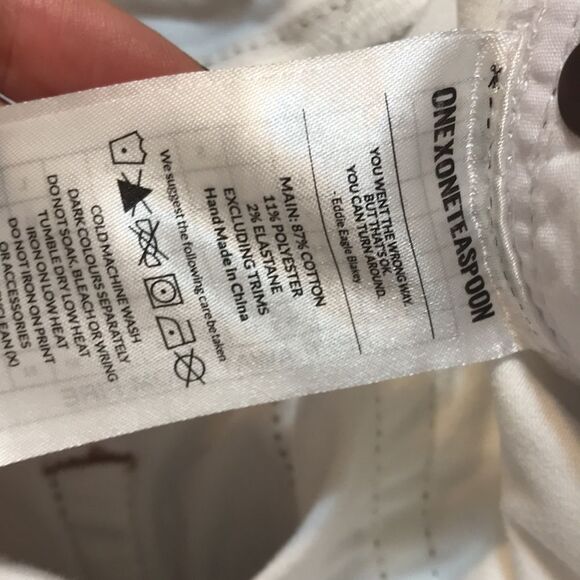 One teaspoon Hoodlums mid waist stretched fitted bow leg white jeans size 27 - Picture 13 of 13